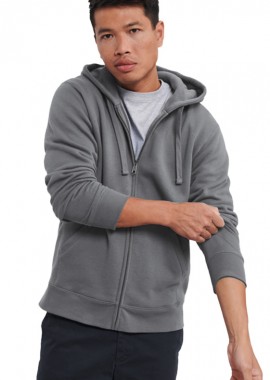 Φούτερ με Κουκούλα και Φερμουάρ Authentic Zip Hoodie R-266M-0 Russell Convoy Grey