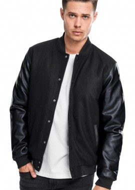 Urban Classics - Jacket Oldschool College TB201 Urban Classics Black/Black Μαύρο/Μαύρο