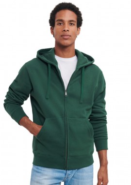 Russell - Φούτερ με Κουκούλα και Φερμουάρ Authentic Zip Hoodie R-266M-0 Russell Bottle Green