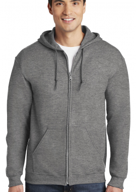 Φούτερ Ζακέτα με Κουκούλα 18600 Gildan Heavy Blend Zip Hoodie Graphite Heather