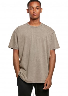 Ανδρικό Oversize T-Shirt Acid Washed BY189-03254 Build Your Brand Dark Khaki darkkhaki