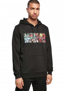 Merchcode - Marvel Logo Character Hoodie Merchcode MC620 Black