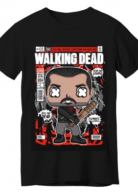T-Shirt Negan Walking Dead Pop Culture Black