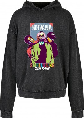 Rock Avenue - Oversized Premium Hoodie Nirvana Art1 Rock Avenue Black