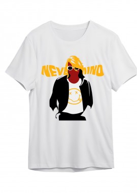 T-Shirt Nirvana Cobain Nevermind 01 Rock Avenue White