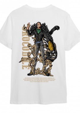 T-Shirt One Piece Crocodile Pop Culture White