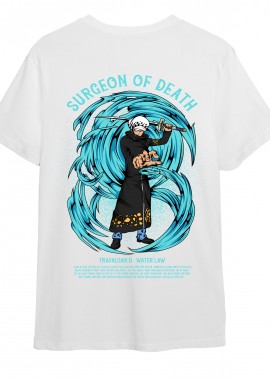 T-Shirt One Piece Law Pop Culture White