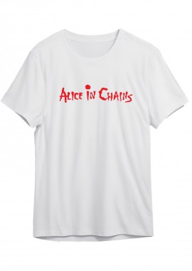 T-Shirt Alice In Chains Logo Name Art Rock Avenue White