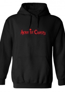 Rock Avenue - Hoodie Alice In Chains Logo Name Art Rock Avenue White
