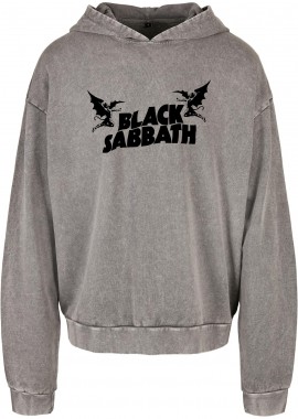 Rock Avenue - Oversized Premium Hoodie Black Sabbath Band Logo Art Rock Avenue Asphalt