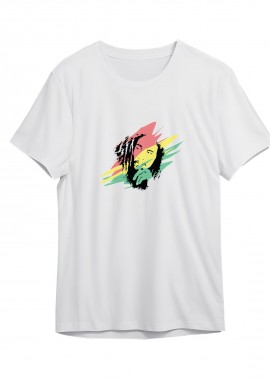 Rock Avenue - T-Shirt Bob Marley Art2 Rock Avenue White