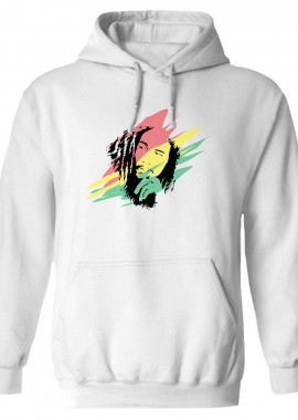 Hoodie Bob Marley Art2 Rock Avenue White
