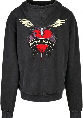 Rock Avenue - Oversized Premium Hoodie Bon Jovi Art1 Rock Avenue Black