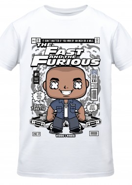 T-Shirt Dom Toretto Fast and Furious Pop Culture White