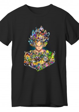 Pop Culture - T-Shirt Dragon Ball Illustration Pop Culture Black
