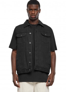 Urban Classics - Ανδρικό Αμάνικο Μπουφάν Denim TB514-00012 Urban Classics Black Dark