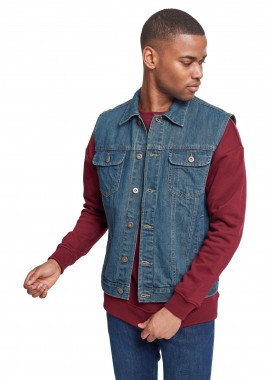 Ανδρικό Αμάνικο Μπουφάν Denim TB514 Urban Classics Denimblue