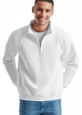 Fruit of the Loom - Φούτερ 62-032-0 Fruit of the Loom Premium Zip Neck White