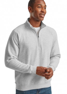 Φούτερ με Φερμουάρ Raglan 62-032-0 Fruit of the Loom Heather Grey