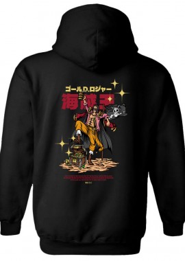 Pop Culture - Hoodie One Piece Gol D. Roger Pop Culture Black