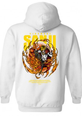 Hoodie One Piece Vinsmoke Sanji Pop Culture White
