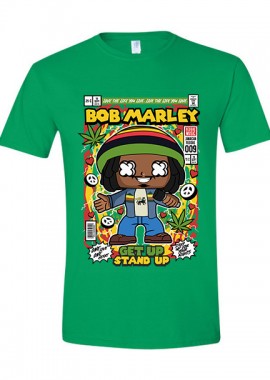 Pop Culture - T-Shirt Bob Marley Pop Culture Irish Green