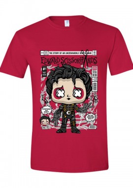 T-Shirt Edward Scissorhands Pop Culture Red