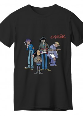 Rock Avenue - T-Shirt Gorillaz Art1 Rock Avenue Black