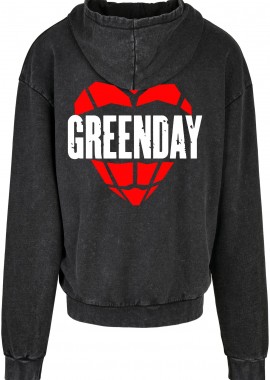 Oversized Premium Hoodie Green Day Grenade Rock Avenue Black
