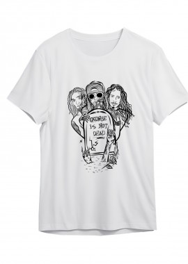 T-Shirt Grunge Is Not Dead Rock Avenue White