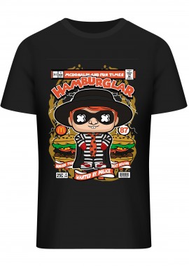 T-Shirt Hamburglar Pop Culture Black