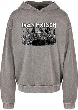Oversized Premium Hoodie Iron Maiden Rock Avenue Asphalt