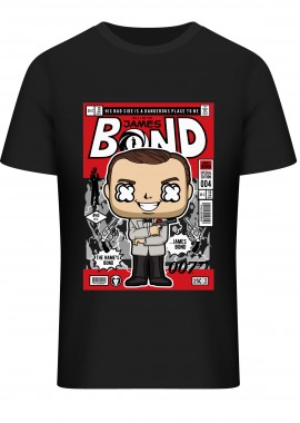 T-Shirt James Bond Pop Culture Black