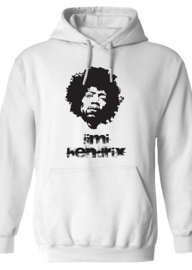 Hoodie Jimi Hendrix Art1 Rock Avenue White