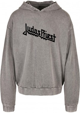 Rock Avenue - Oversized Premium Hoodie Judas Priest Band Logo Art Rock Avenue Asphalt