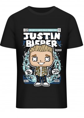 T-Shirt Justin Bieber Pop Culture Black