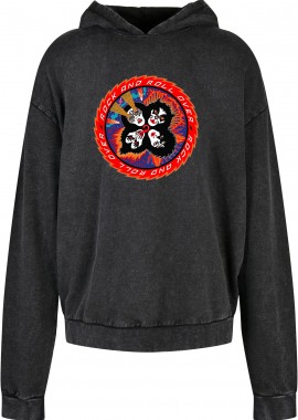 Rock Avenue - Oversized Premium Hoodie Kiss Rock N Roll Rock Avenue Black
