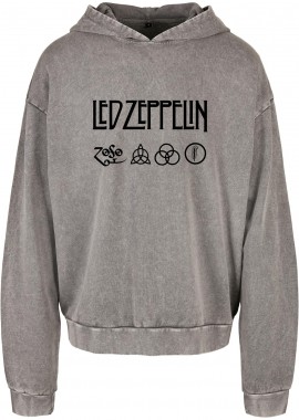 Rock Avenue - Oversized Premium Hoodie Led Zeppelin Logo Art Rock Avenue Asphalt