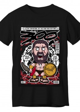 T-Shirt Leonidas 300 Pop Culture Black