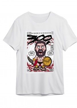 Pop Culture - T-Shirt Leonidas 300 Pop Culture White
