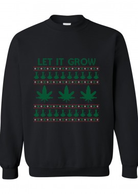 Χριστουγεννιάτικο Ugly Sweater let it grow Pop Culture Black