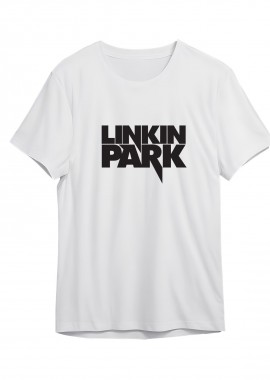 Rock Avenue - T-Shirt Linkin Park Logo Name Art1 Rock Avenue White