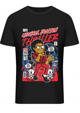 T-Shirt Michael Jackson Thriller Pop Culture Black