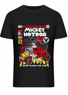 Pop Culture - T-Shirt Mickey Hot Rod Pop Culture Black