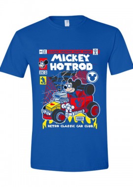 T-Shirt Mickey Hot Rod Pop Culture Royal