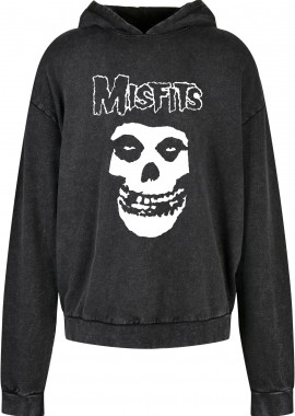 Rock Avenue - Oversized Premium Hoodie Misfits Skull Rock Avenue Black