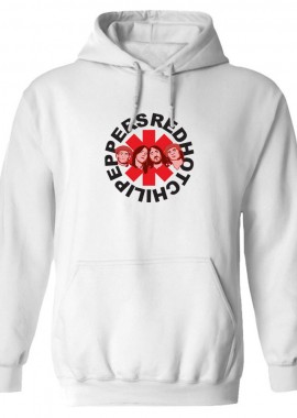 Hoodie Rhcp Art2 Rock Avenue White