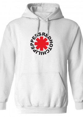Hoodie Rhcp Band Logo Art Rock Avenue White
