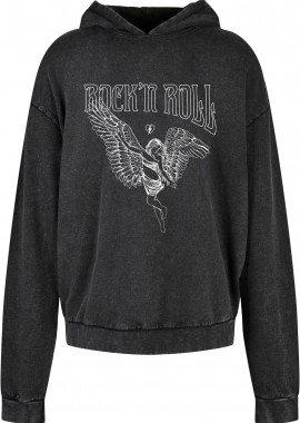 Oversized Premium Hoodie Rock n Roll Pop Culture Black