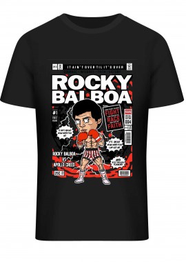 T-Shirt Rocky Balboa Pop Culture Black